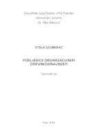 prikaz prve stranice dokumenta Posljedice organizacijskih disfunkcionalnosti